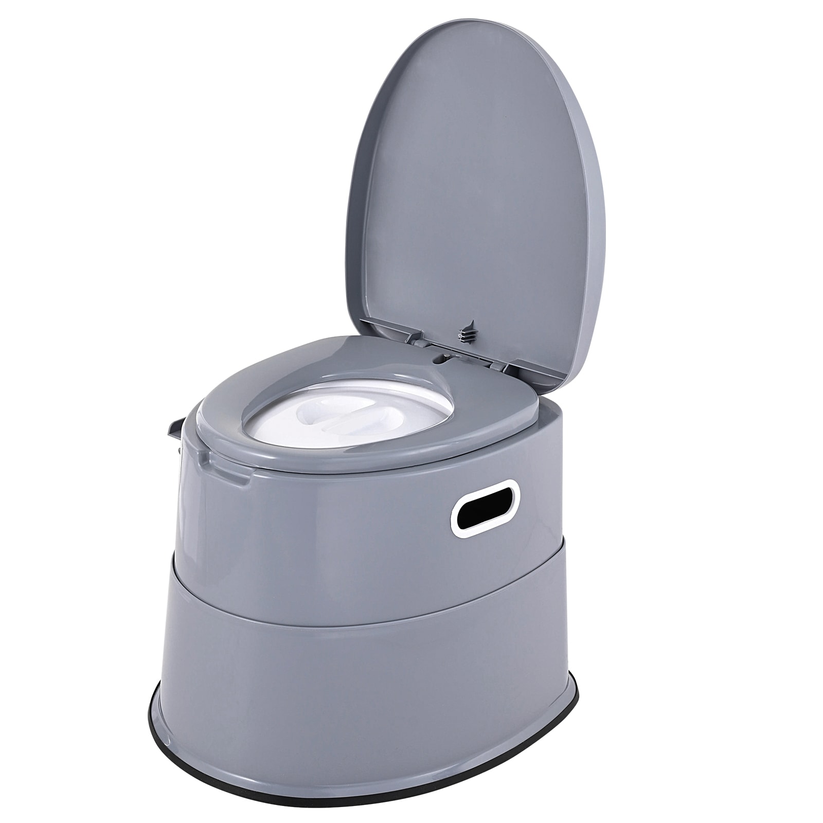 Portable Camping Toilet With Detachable Bucket And Dual Lids_voghion.com